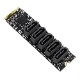 JMB585 M.2 PCI-E M key to 5x SATA Adapter