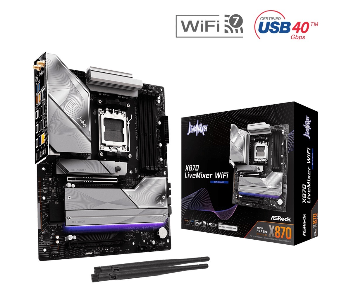 �ڼ�󤻾��ʡ�Ǽ���׳�ǧ�� ASRock X870 LiveMixer WiFi