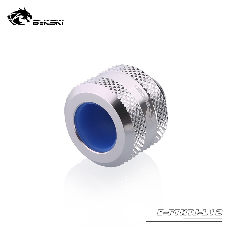 Bykski Anti-Off Rigid 12mm OD Fitting - Silver (B-FTHTJ-L12)