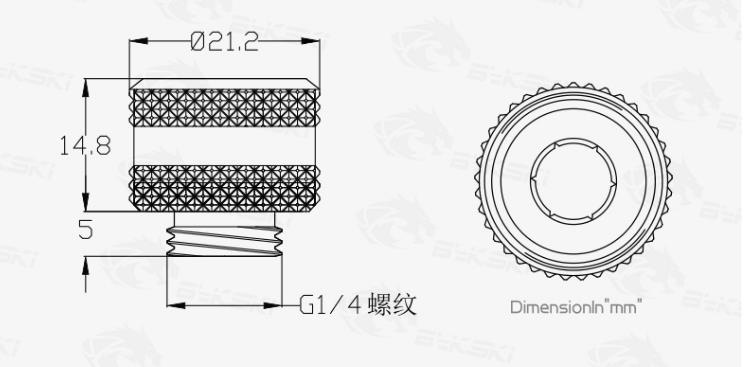 Bykski Anti-Off Rigid 12mm OD Fitting - Silver (B-FTHTJ-L12)