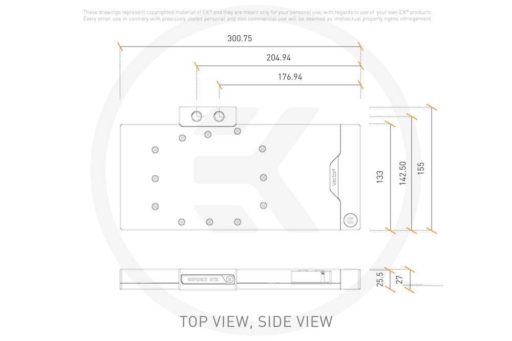 ڼ󤻾ʡǼ׳ǧ EK WaterBlocks EK-Quantum Vector2 Trio RTX 3070 Ti D-RGB - Nickel + Plexi