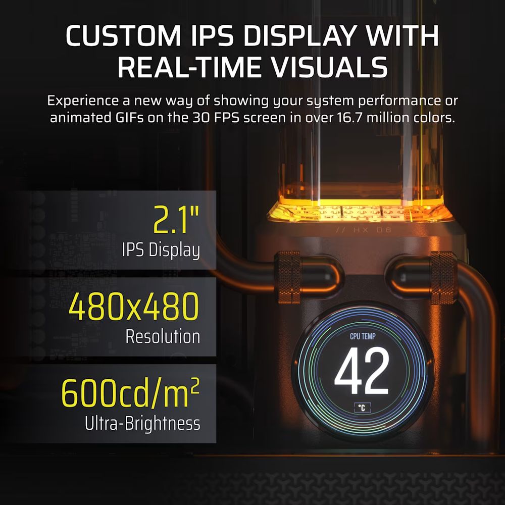 CORSAIR iCUE LINK XD6 RGB ELITE LCD Pump/Reservoir Combo - Stealth Gray