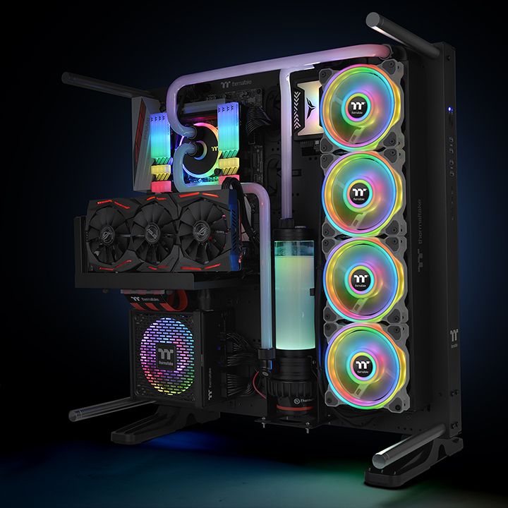 販売終了】 Thermaltake Riing Quad PLUS 14 RGB White 3Pack