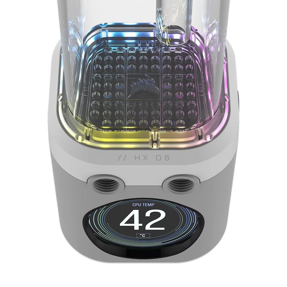 CORSAIR iCUE LINK XD6 RGB ELITE LCD Pump/Reservoir Combo - White