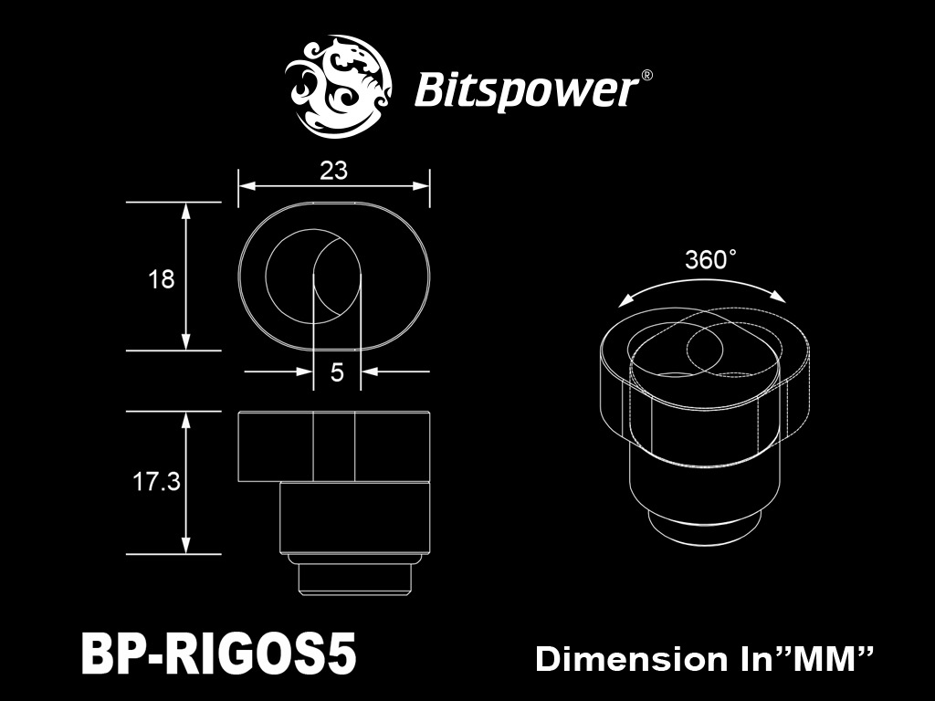 Bitspower X-cross fittings (Matt Black)