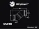 �ڥ����ȥ�å��ò��� Bitspower Carbon Black Triple Rotary Mini Snake-Style Dual IG1/4" Extender