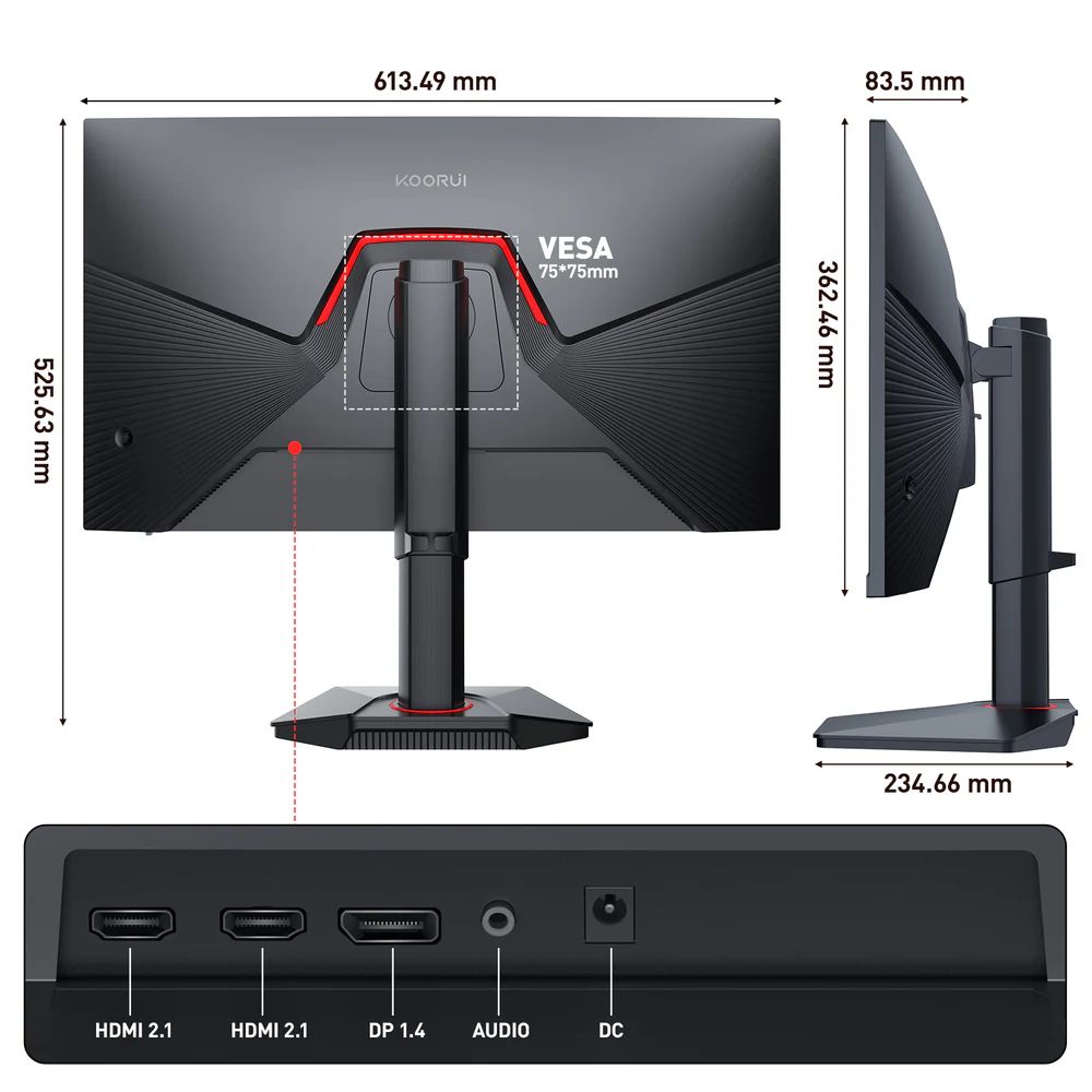 ������Źľ���� KOORUI G2741L 27����� IPS UHD 160Hz / FHD 320Hz �ǥ奢��⡼�ɥ����ߥ󥰥�˥���