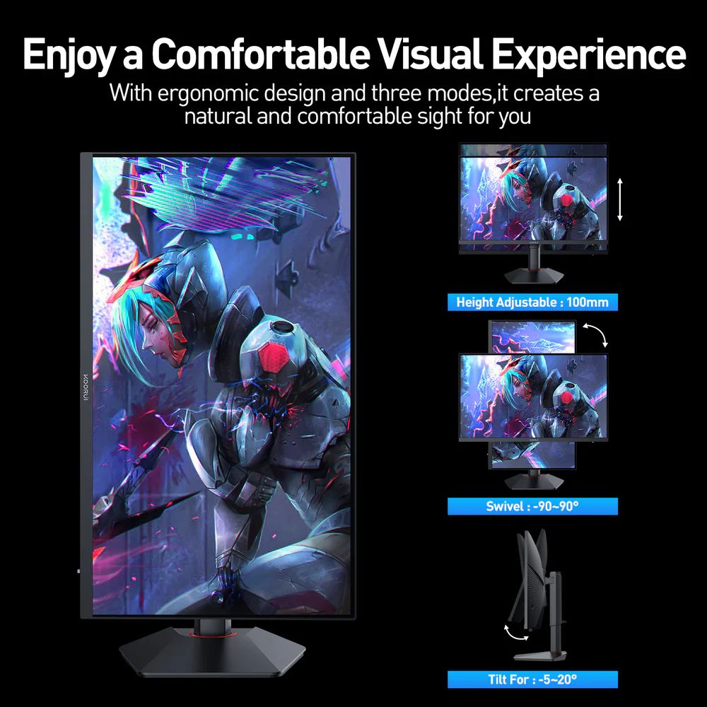 ������Źľ���� KOORUI G2741L 27����� IPS UHD 160Hz / FHD 320Hz �ǥ奢��⡼�ɥ����ߥ󥰥�˥���