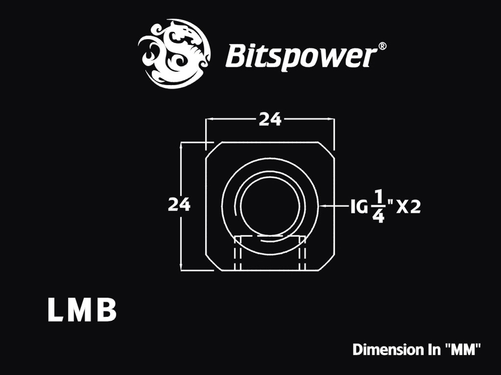 �ڥ����ȥ�å��ò��� Bitspower Carbon Black L-Block