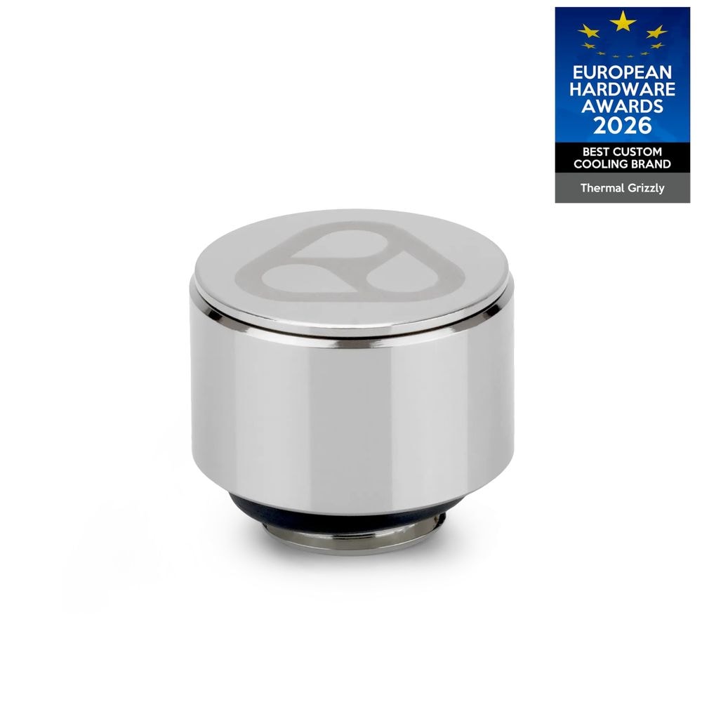 Thermal Grizzly DeltaMate Drain Valve - Gloss Nickel