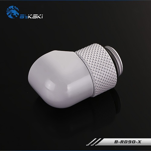 Bykski B-RD90-X Fine 90 degree rotating elbow Water cooling and cooling Rotary joint white