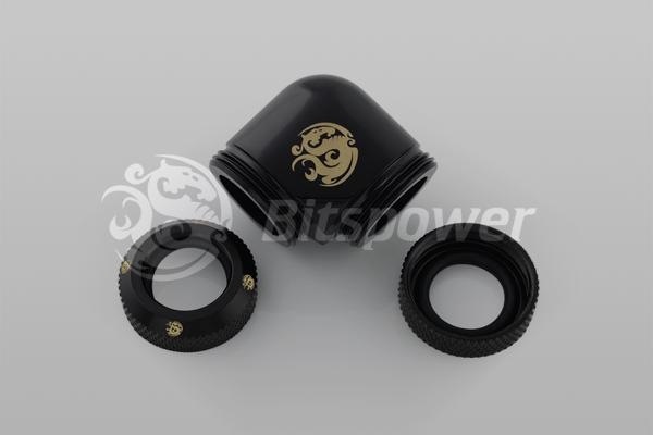 Bitspower Matt Black Enhance 90-Degree Dual Multi-Link Adapter