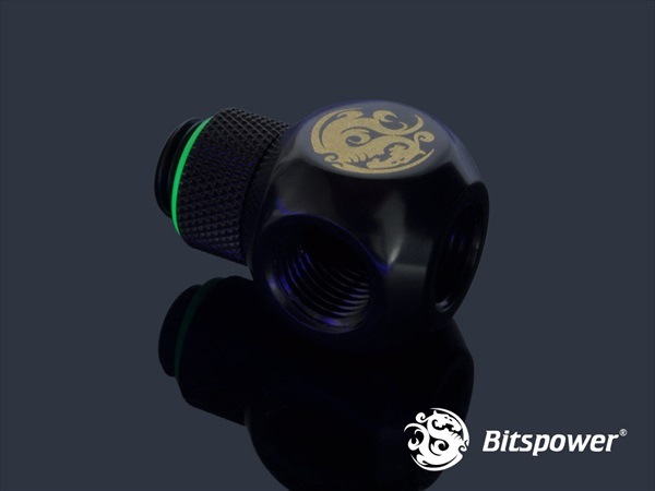 Bitspower G1/4" Matt Black TII-Rotary IG1/4"X2 Extender