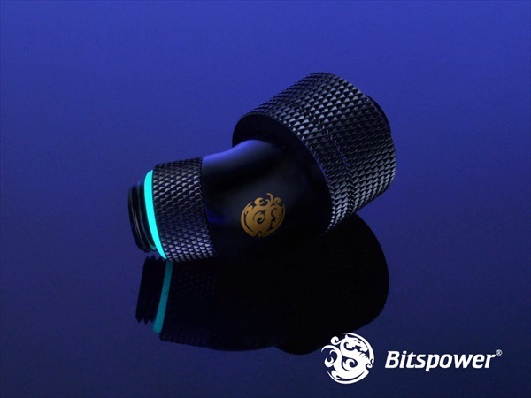 Bitspower G1/4" Matt Black Dual Rotary 45-Degree Compression Fitting CC5 For ID 1/2" OD 3/4"