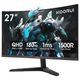 ������Źľ���� KOORUI 27E6QCA 27����� 180Hz WQHD �Ѷʥ����ߥ󥰥�˥���