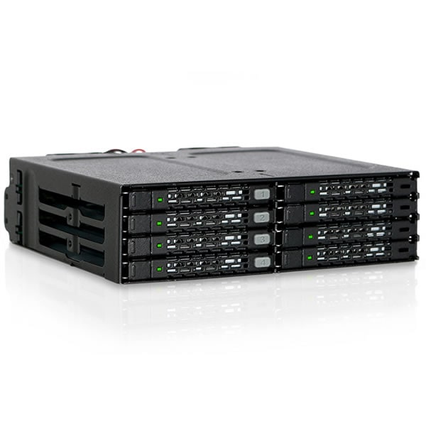 ICYDOCK MB998IP-B miniSAS HD 2.5�����SSD 8�� 5������ɥ饤�֥٥���