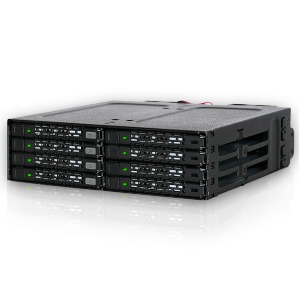 ICYDOCK MB998IP-B miniSAS HD 2.5インチSSD 8台 5インチドライブベイ