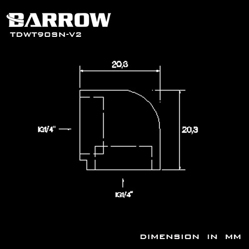 BARROW 90Adapter ( Female to Felame ) Silver