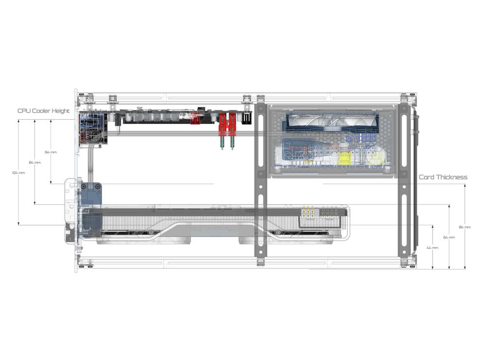 STREACOM DA2 VERTICAL GPU KIT Silver