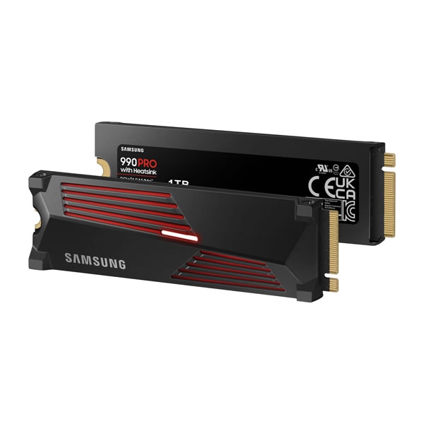 SAMSUNG MZ-V9P1T0G-IT 1TB PCIe 4.0 NVMe M.2 SSD 990 PRO with Heatsink