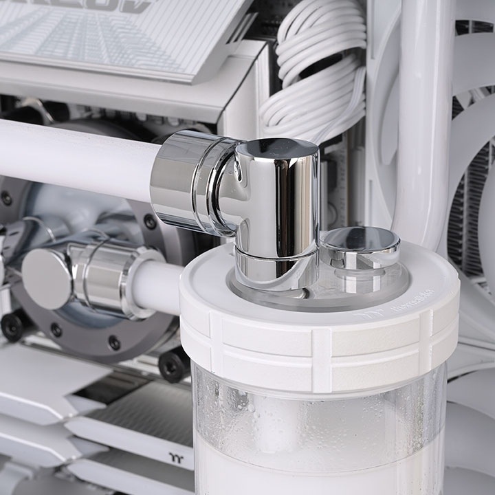 Thermaltake Pacific F-Pro 90 Degree Adapter - Chrome (CL-W438-CU00SL-A)