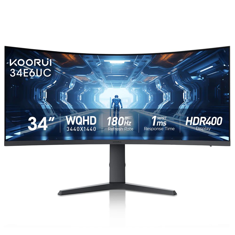 ������Źľ���� KOORUI 34E6UC 34����� VA 165Hz WQHD �Ѷʥ����ߥ󥰥�˥���