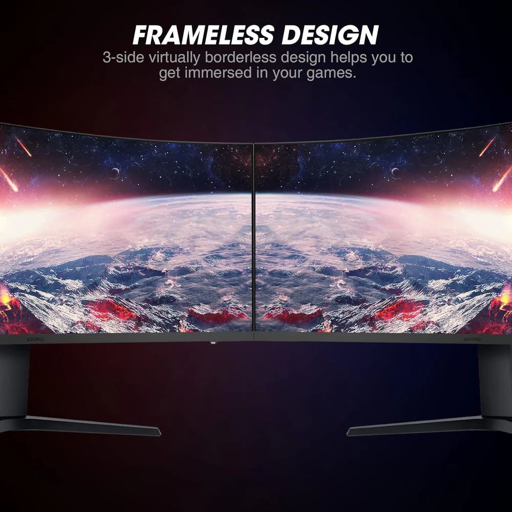 ������Źľ���� KOORUI 34E6UC 34����� VA 165Hz WQHD �Ѷʥ����ߥ󥰥�˥���
