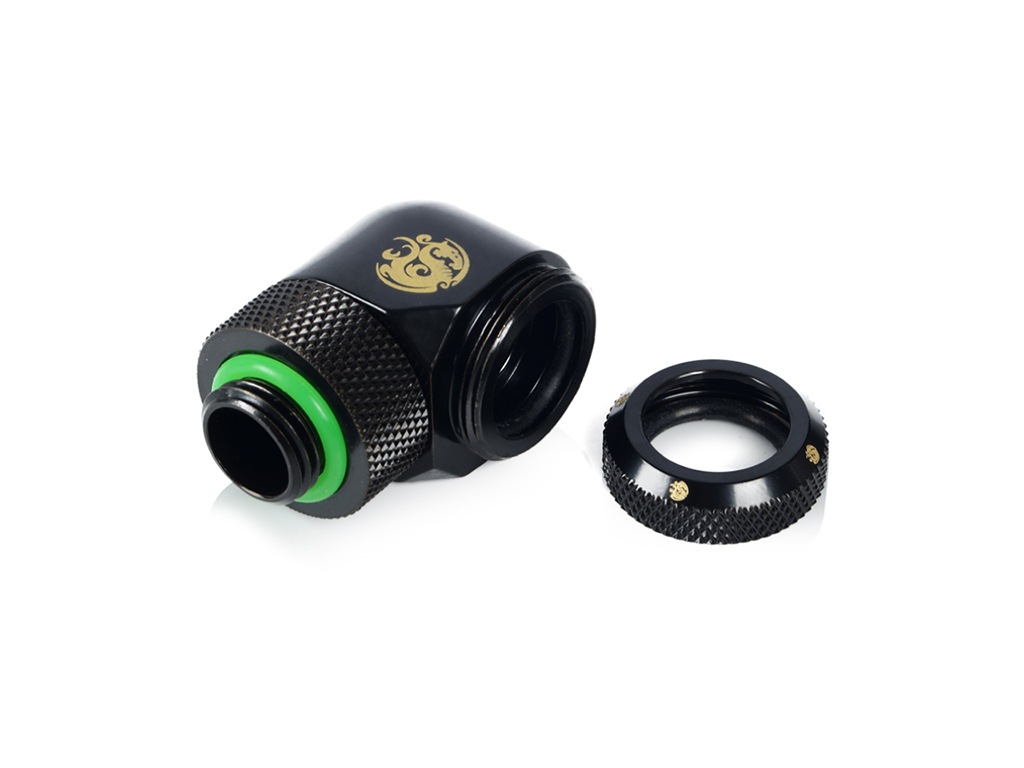 Bitspower Matt Black Enhance Rotary G1/4" 90-Degree Multi-Link Adapter For OD 14MM