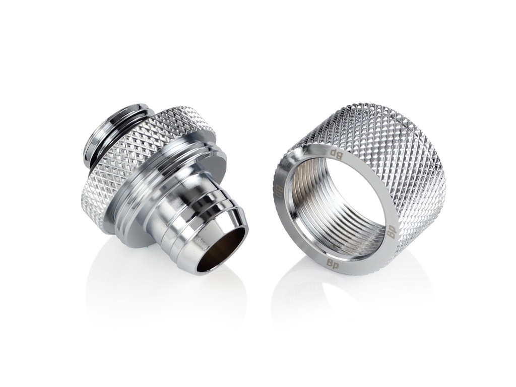 Bitspower G1/4" Silver Shining Compression Fitting CC3 Ultimate For ID 3/8" OD 5/8" Tube