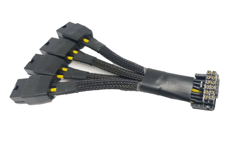 ATX 3.0 PCIe 5.0 600W 4 x 8 Pin to 12VHPWR 16 Pin Angled