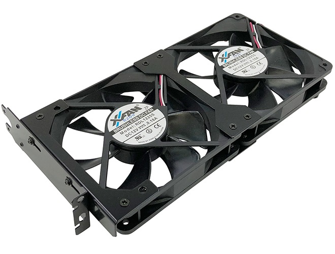 長尾製作所 冷却ファン付 PCIスロット用120㎜ファンステイPRO 改