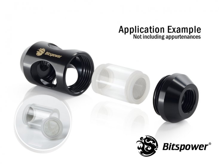 Bitspower Malt Black Shining In-Line Filter