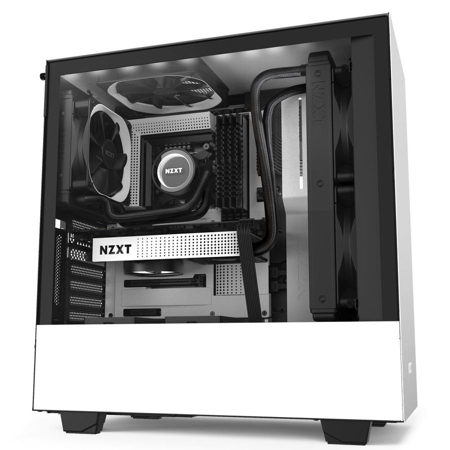 Nzxt H510i マットホワイト ブラック Ca H510i W1 Pcパーツ Pcケース Atx以上対応ケース Oliospec