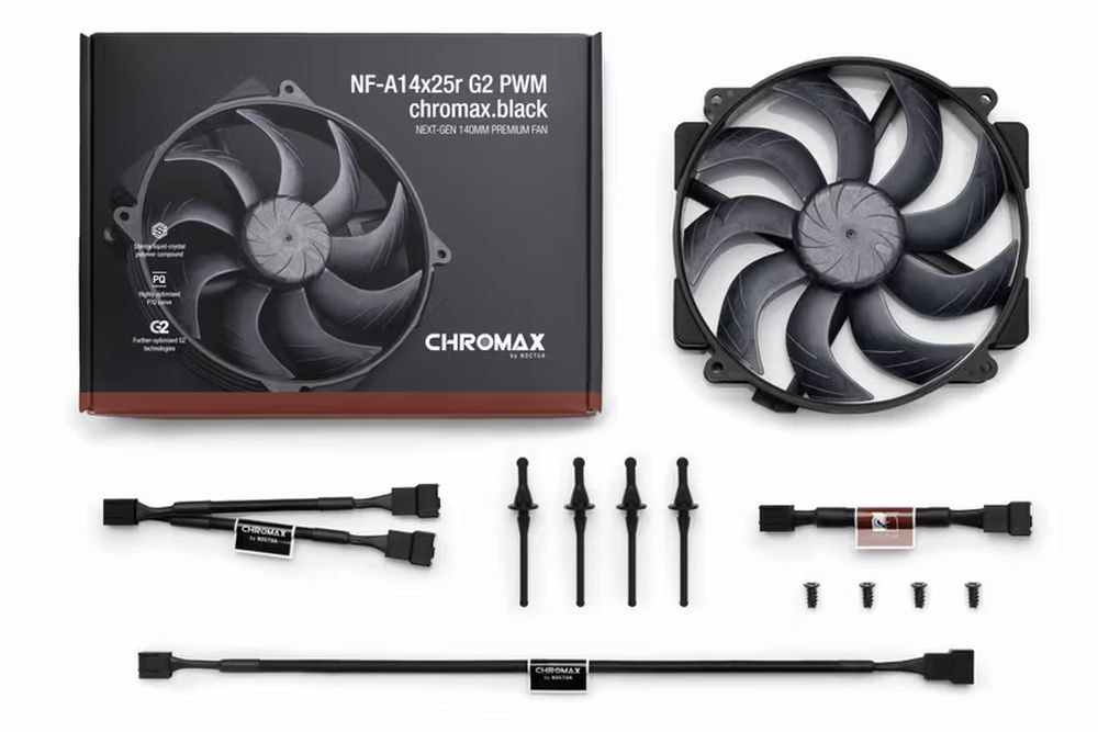 Noctua NF-A14x25r G2 PWM chromax.black