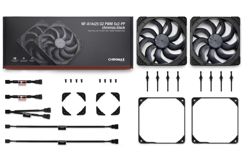 Noctua NF-A14x25 G2 PWM Sx2-PP chromax.black