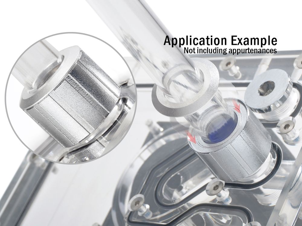 Bitspower Artemis Advanced Multi-Link For OD 14MM - Sandblast Silver