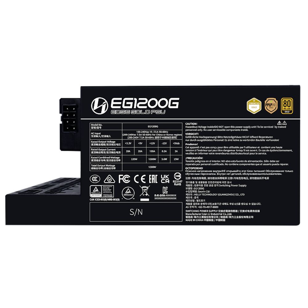�ڼ�󤻾��ʡ�Ǽ���׳�ǧ�� Lian Li EDGE GOLD 1200W Black