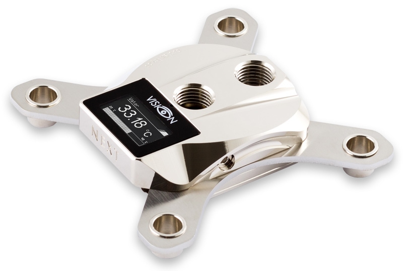 aquacomputer cuplex kryos NEXT VARIO with VISION 1851/1700, nickel/nickel