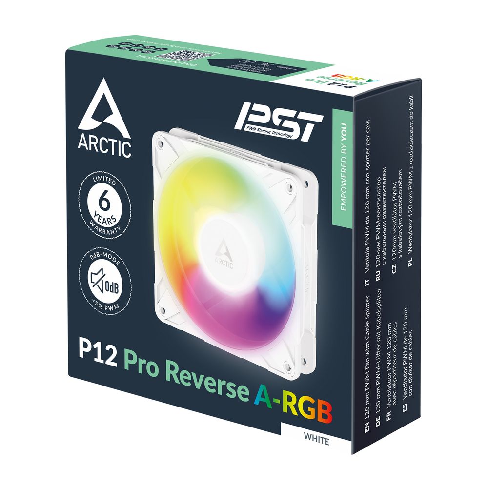 ARCTIC P12 Pro Reverse A-RGB (White)