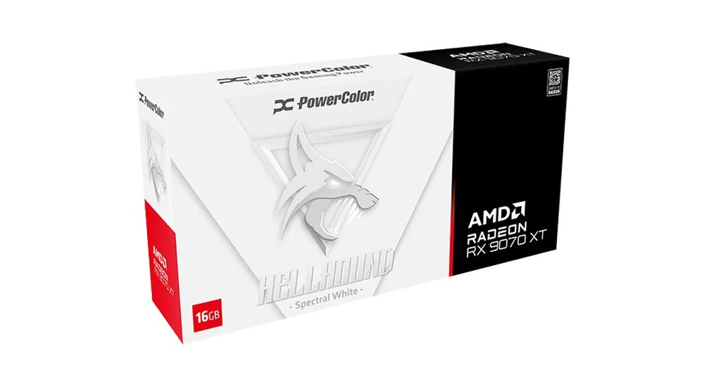 Powercolor Hellhound Spectral White AMD Radeon RX 9070 XT 16GB GDDR6