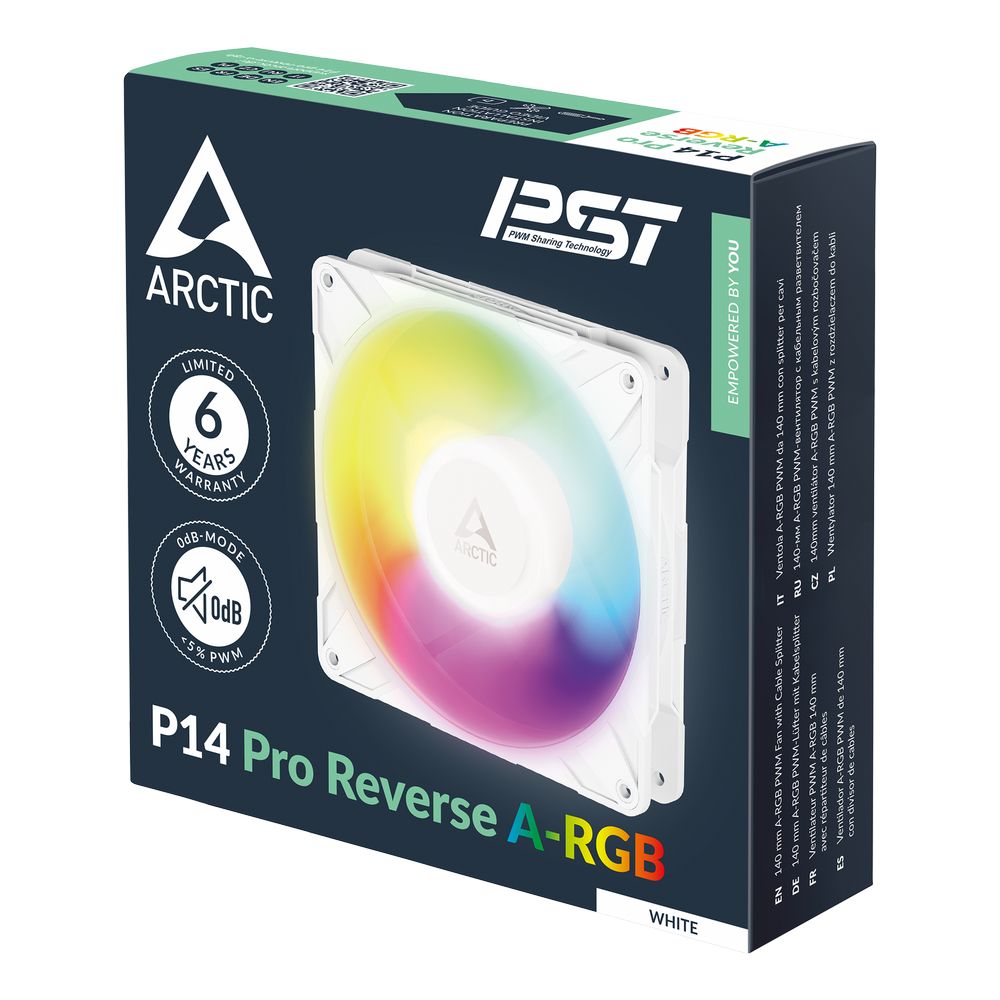 ARCTIC P14 Pro Reverse A-RGB (White)