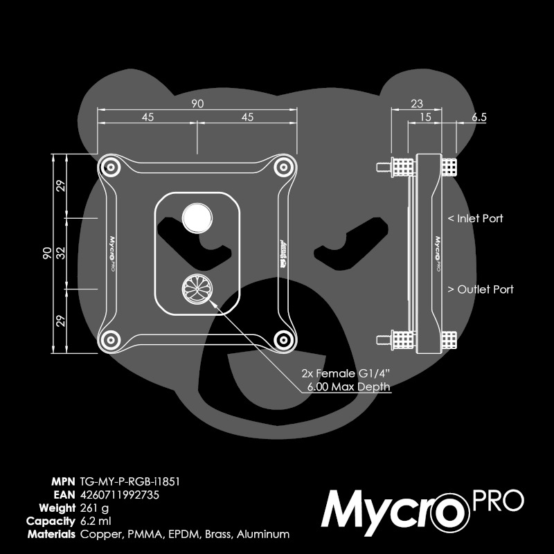 Thermal Grizzly Mycro Pro RGB Intel LGA 1851