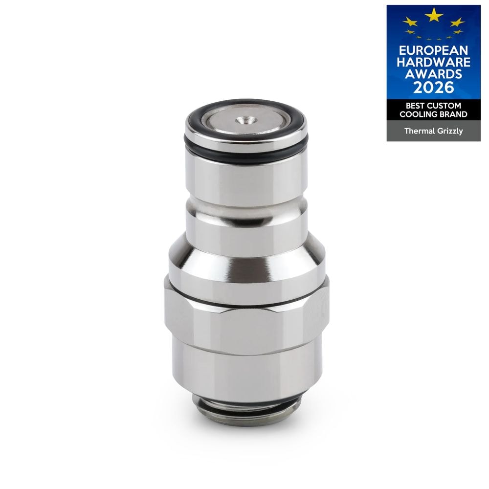 Thermal Grizzly DeltaMate Quick Disconnect Male - M Gloss Nickel