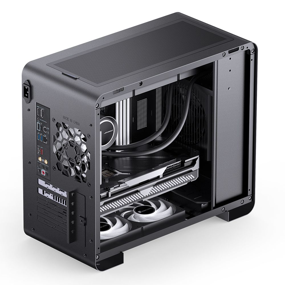 PCケース JONSBO U4 750W電源付き 付属品完備 美品 アルミ合金パネル採用のコンパクトなミドルタワーPCケース