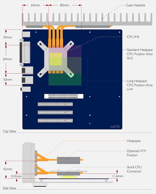 STREACOM FC10 Alpha Fanless Chassis -With Optical Slot- �֥�å� (ST-FC10B-OPT-ALPHA)