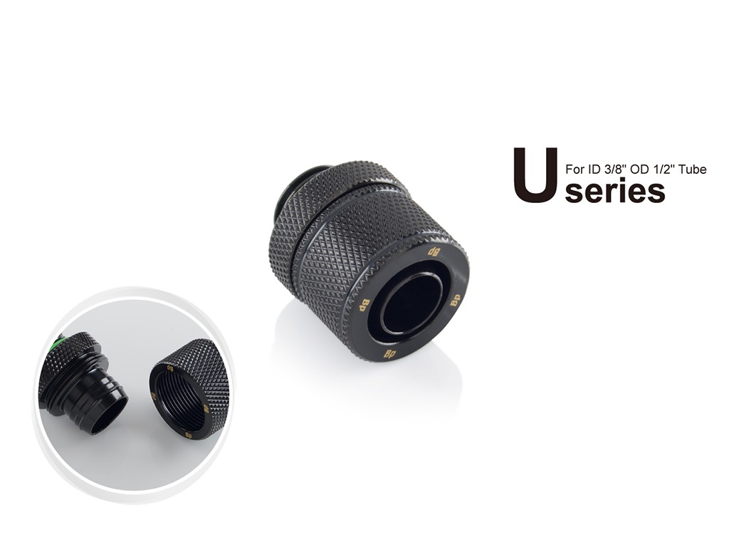 Bitspower G1/4" Matt Black Compression Fitting CC2 Ultimate For ID 3/8" OD 1/2" Tube