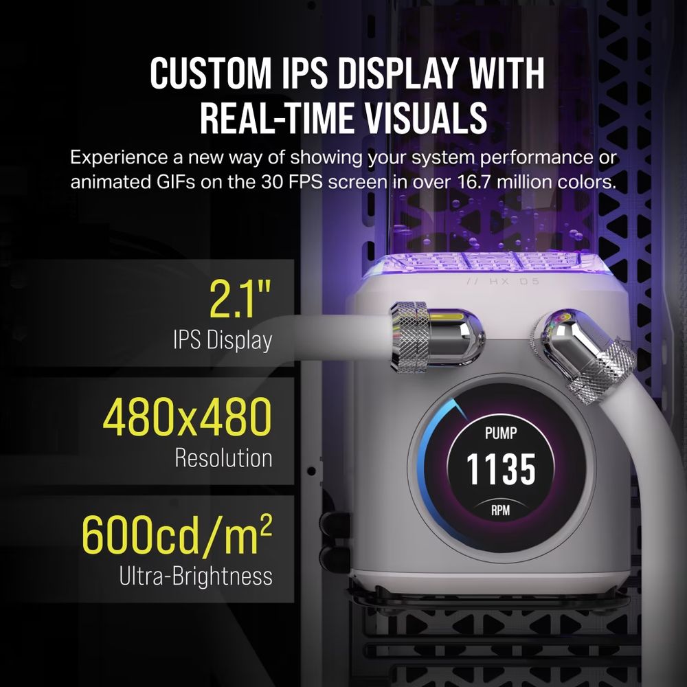 CORSAIR iCUE LINK XD5 RGB ELITE LCD Pump/Reservoir Combo