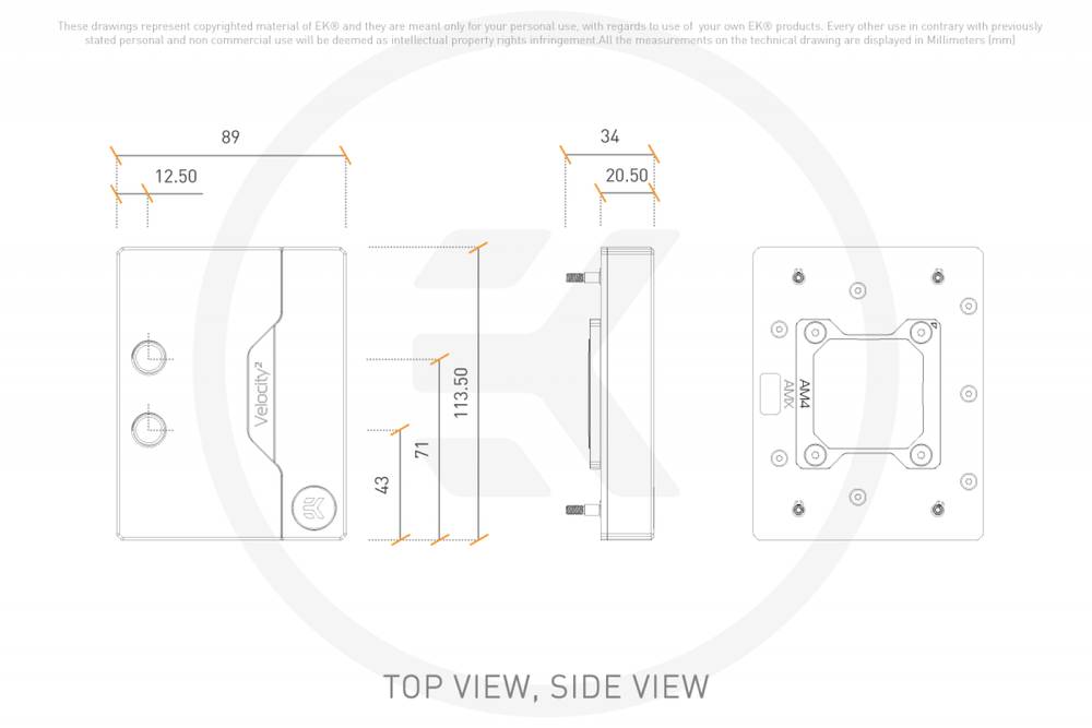 ڼ󤻾ʡǼ׳ǧ EK WaterBlocks EK-Quantum Velocity2 D-RGB - AM5 Full Nickel