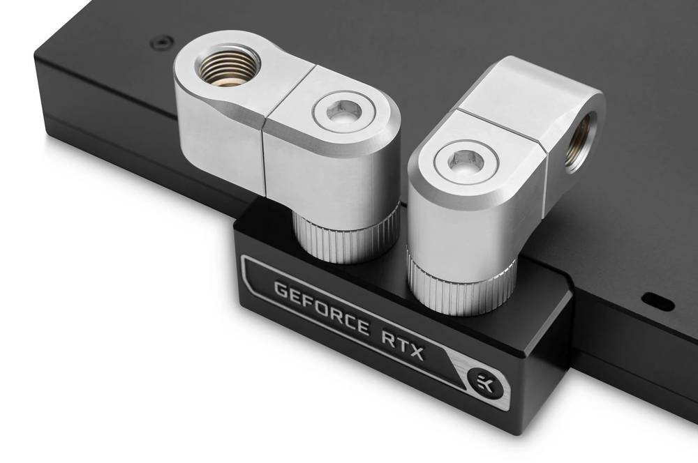 EK WaterBlocks EK-Quantum Torque Double Rotary Offset 28 - Satin Titanium