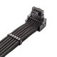 CableMod RT-Series Pro ModMesh Sleeved 12VHPWR 90 Degree StealthSens PCI-e Cable for ASUS / Seasonic / Phanteks (16-pin to 3 x 8-pin PCI-e, Variant A, Black)